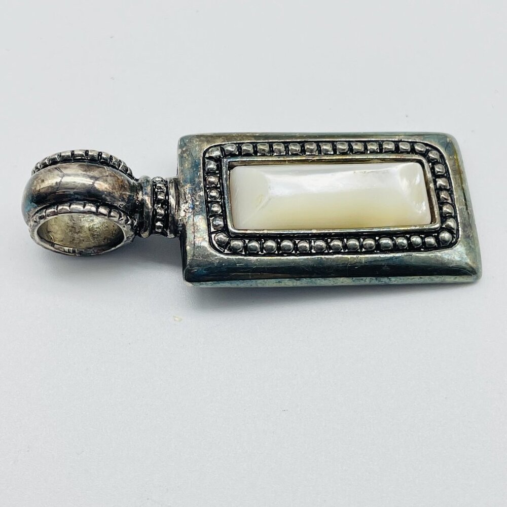 Premier Designs Silver Tone Rectangular Mother Of… - image 2